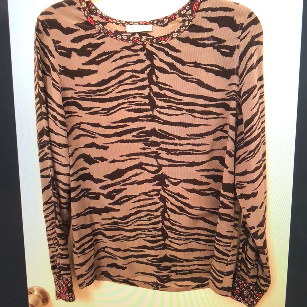 Equipment Femme zebra print blouse, size S